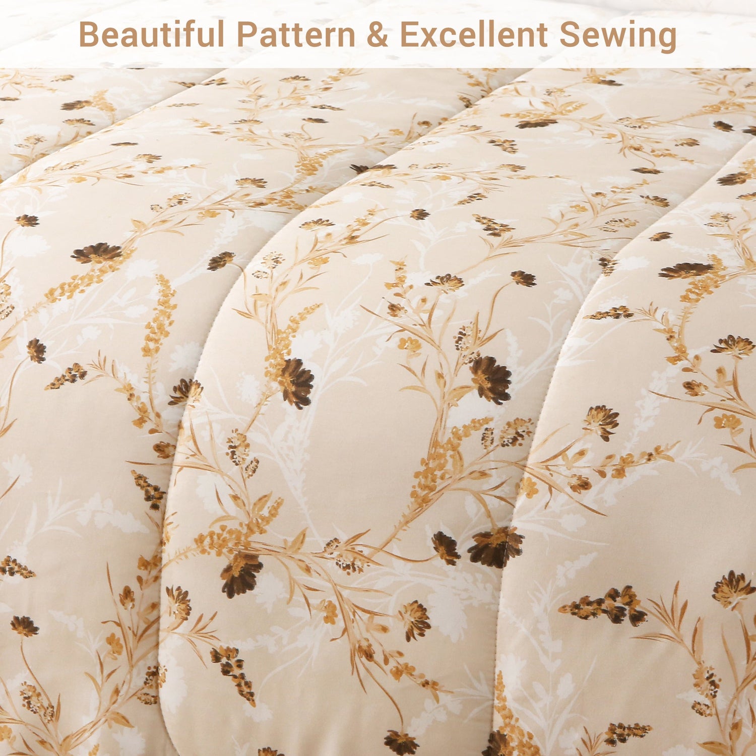 Earthy Blossom Comforter Set 7 Pieces