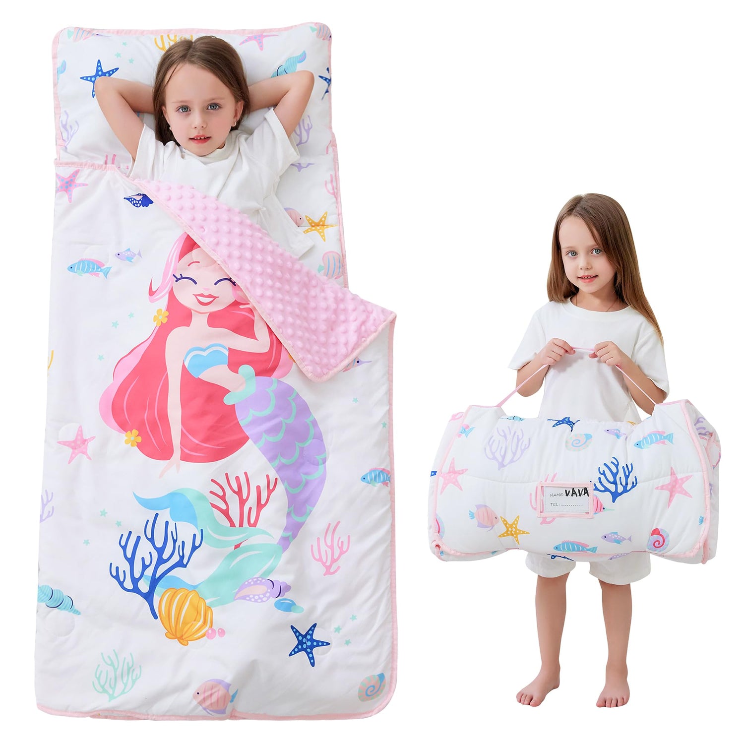 Cozy Comfort Nap Mat - White Mermaid
