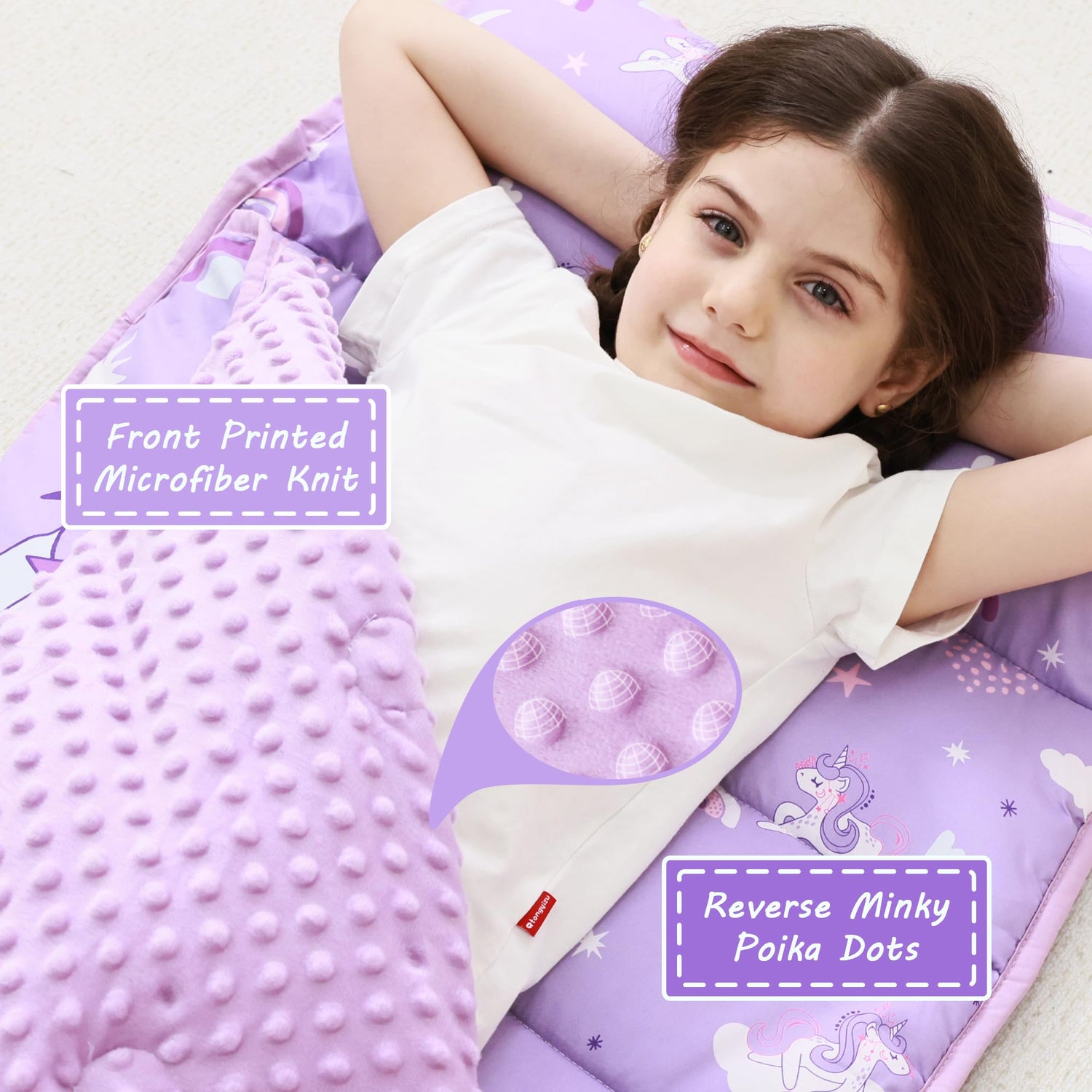 Cozy Comfort Nap Mat - Purple Unicorn
