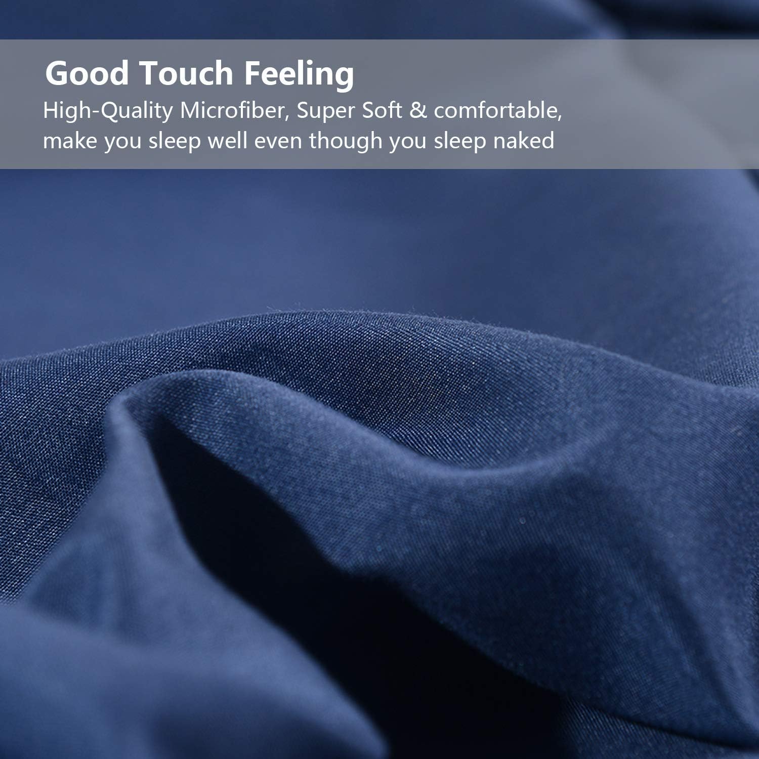 Softan Bed Sheet Set - Soft Twin Bed Sheets - Brushed Microfiber Fitted Sheet with 15" Deep Pockets - Breathable 3 Pieces Sheet Set for Twin Bed - Bedding Sheets & Pillowcases, Navy