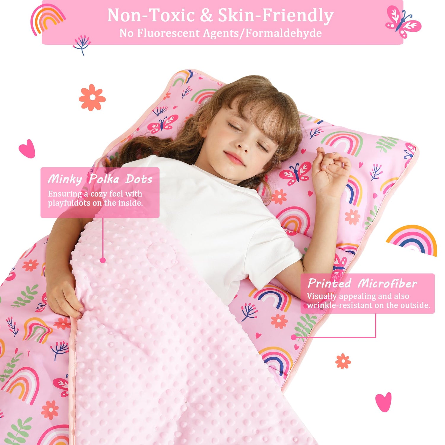 Cozy Comfort Nap Mat - Rainbow