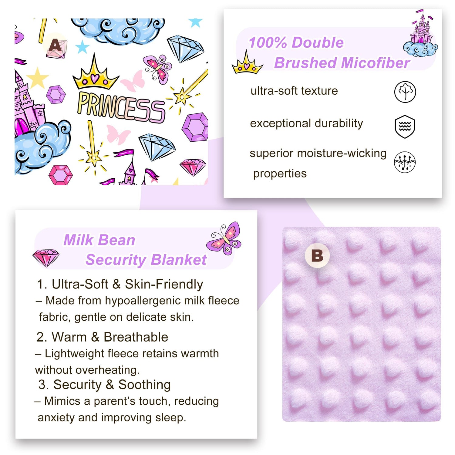 Cozy Comfort Nap Mat - Princess Fantasy