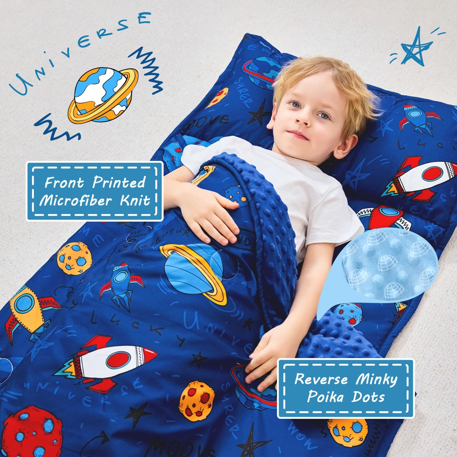 Cozy Comfort Nap Mat - Blue Space