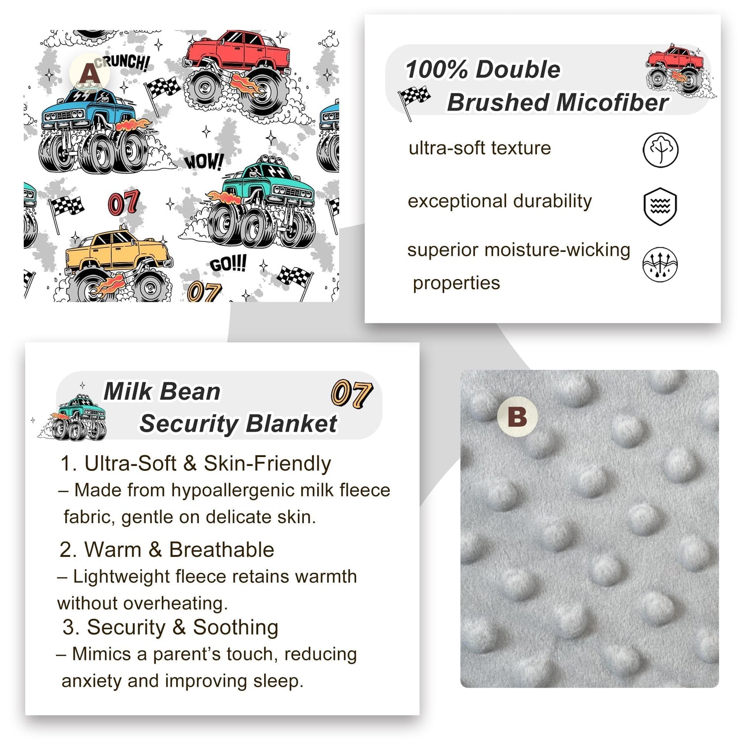 Cozy Comfort Nap Mat - Monster Truck