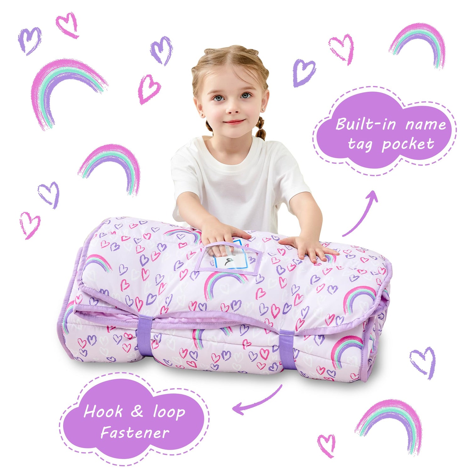 Cozy Comfort Nap Mat - Rainbow