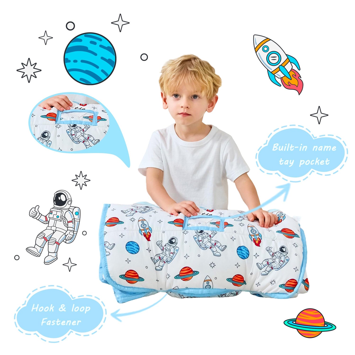 Cozy Comfort Nap Mat - Astronaut